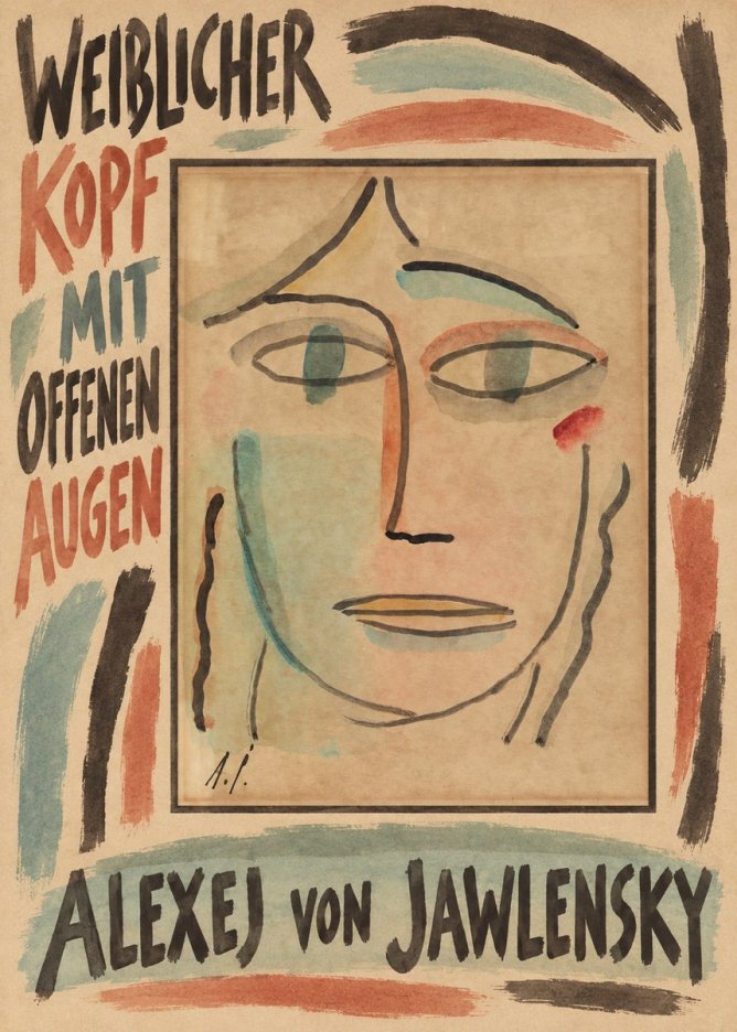 Alexej von Jawlensky Weiblicher Kopf Mit Offenen Augen No4 - Poster