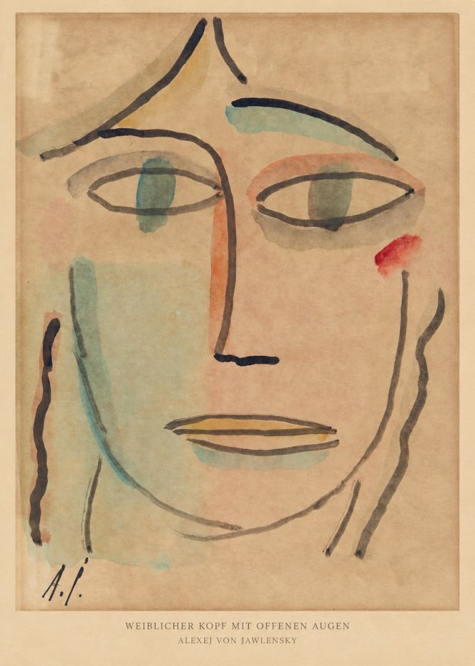 Alexej von Jawlensky Weiblicher Kopf Mit Offenen Augen No5 - Poster