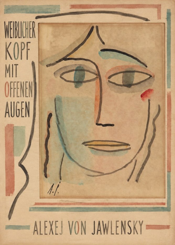 Alexej von Jawlensky Weiblicher Kopf Mit Offenen Augen No6 - Poster