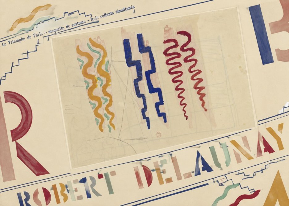 Robert Delaunay Le Triomphe De Paris — Maquette De Costume — Trois Collants Simultanés No6 - Poster