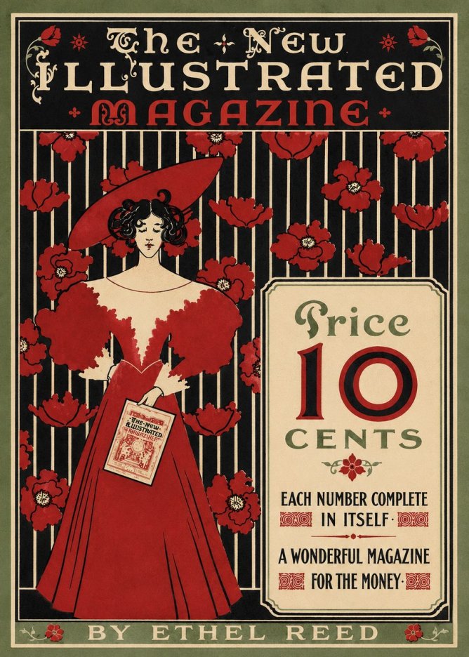 Ethel Reed The New Illustrated Magazine No4 - Poster