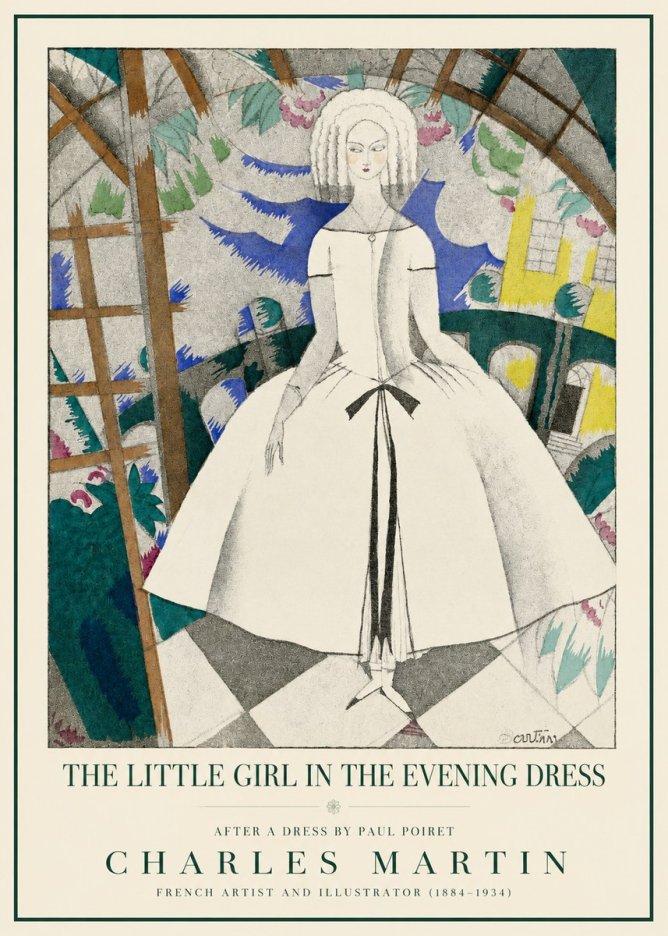 Charles Martin The Little Girl in the Evening Dress No1 - Poster