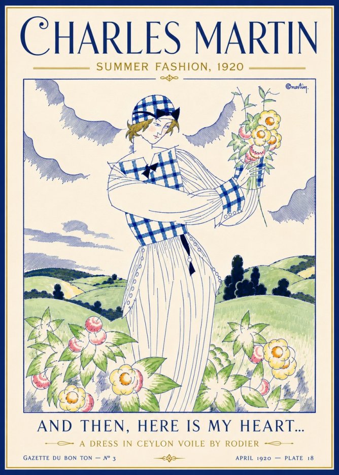 Charles Martin And Then, Here Is My Heart... Summer Dress in Ceylon Voile by Rodier No6 - Poster