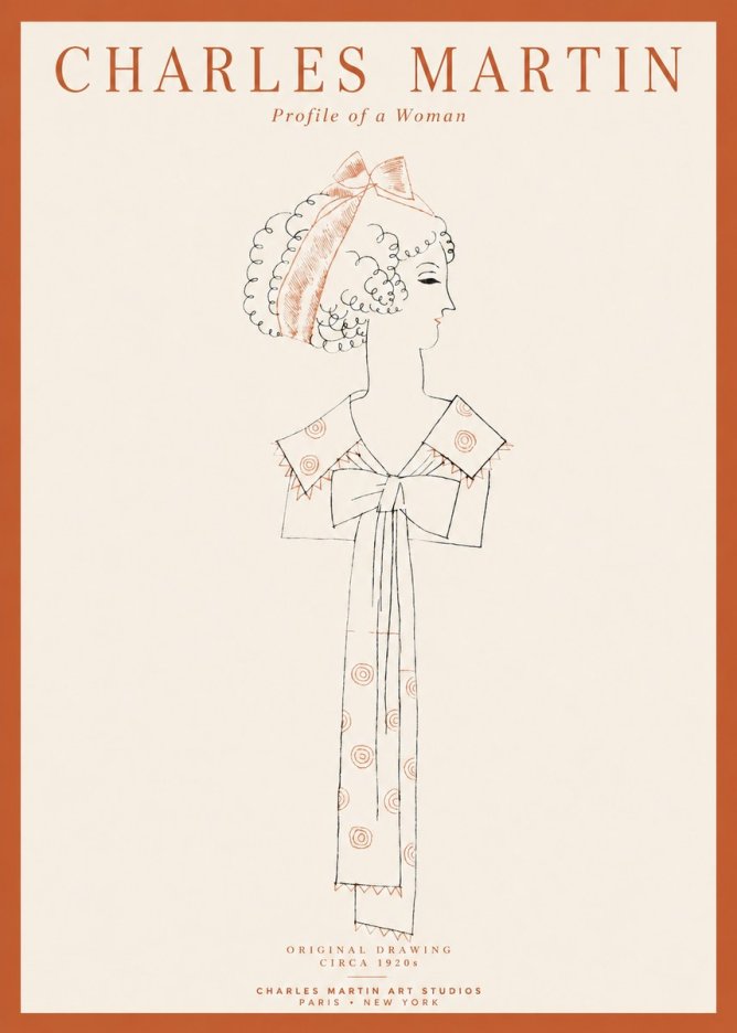 Charles Martin Profile of a Woman No1 - Poster