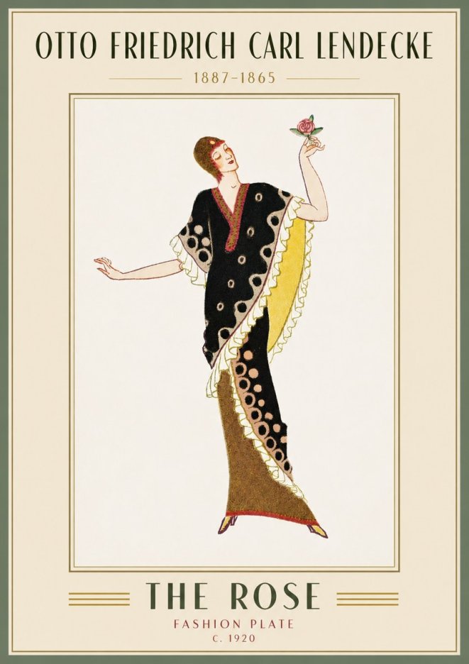 Otto Friedrich Carl Lendecke Fashion Plate III No5 - Poster