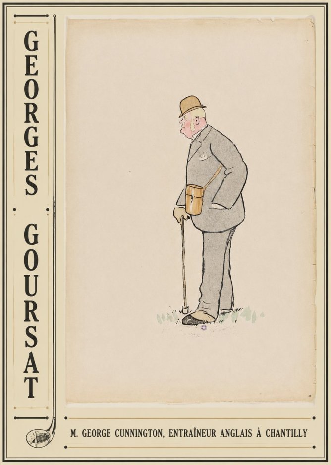Georges Goursat M. George Cunnington, Entraîneur Anglais À Chantilly No2 - Poster