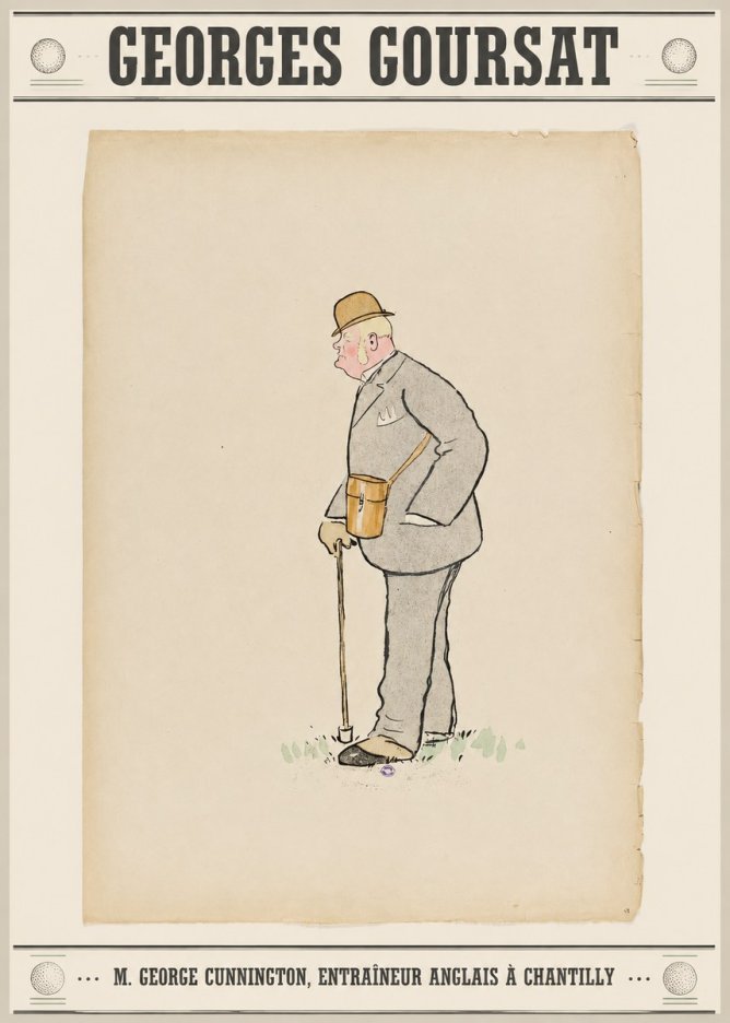 Georges Goursat M. George Cunnington, Entraîneur Anglais À Chantilly No5 - Poster