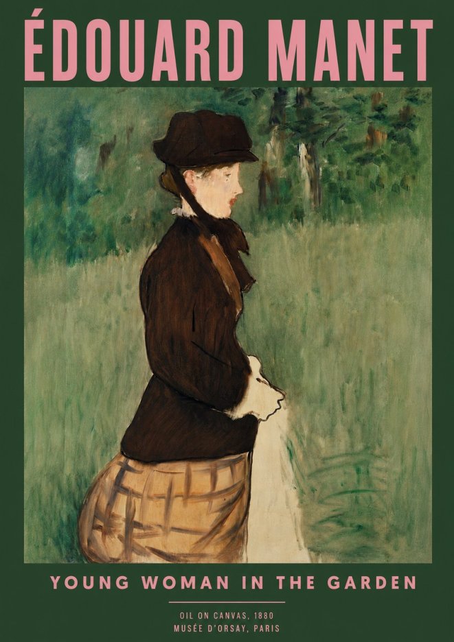 Édouard Manet Young Woman in the Garden No2 - Poster