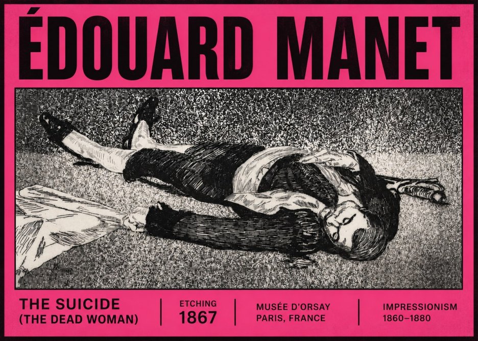 Édouard Manet The Suicide (the Dead Woman) No5 - Poster