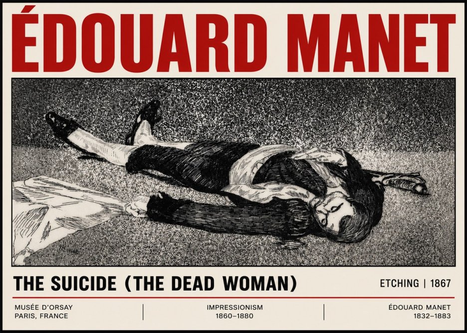Édouard Manet The Suicide (the Dead Woman) No6 - Poster