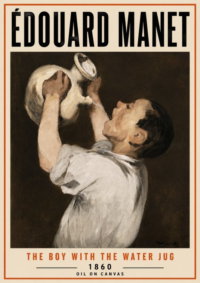 Édouard Manet The Boy with the Water Jug No5 - Poster