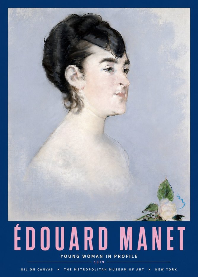 Édouard Manet Young Woman in Profile No4 - Poster
