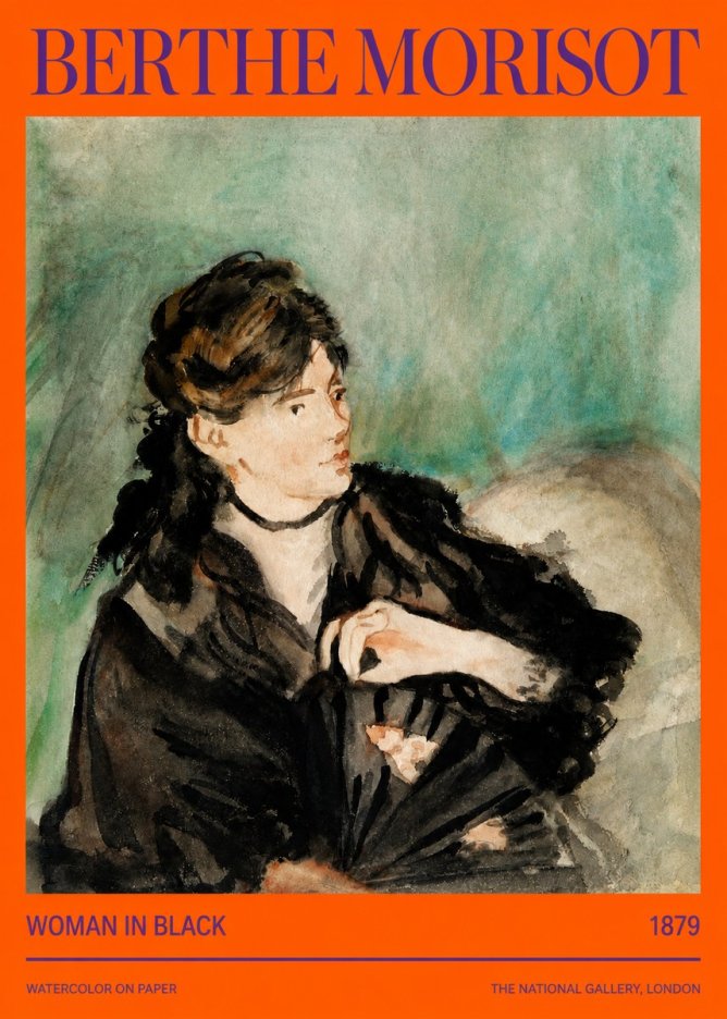 Berthe Morisot Woman in Black No2 - Poster