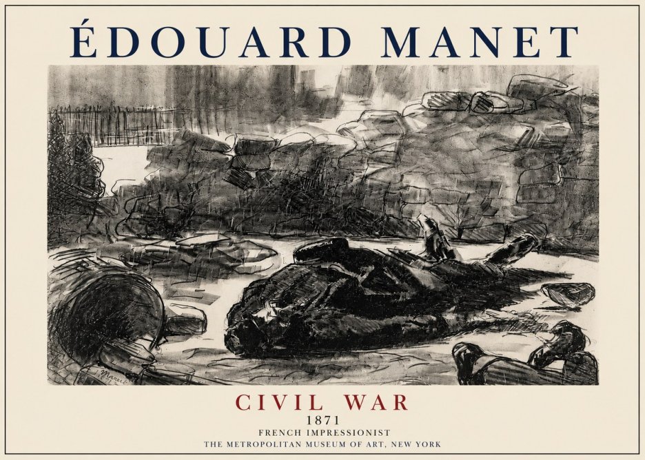 Édouard Manet Civil War No3 - Poster