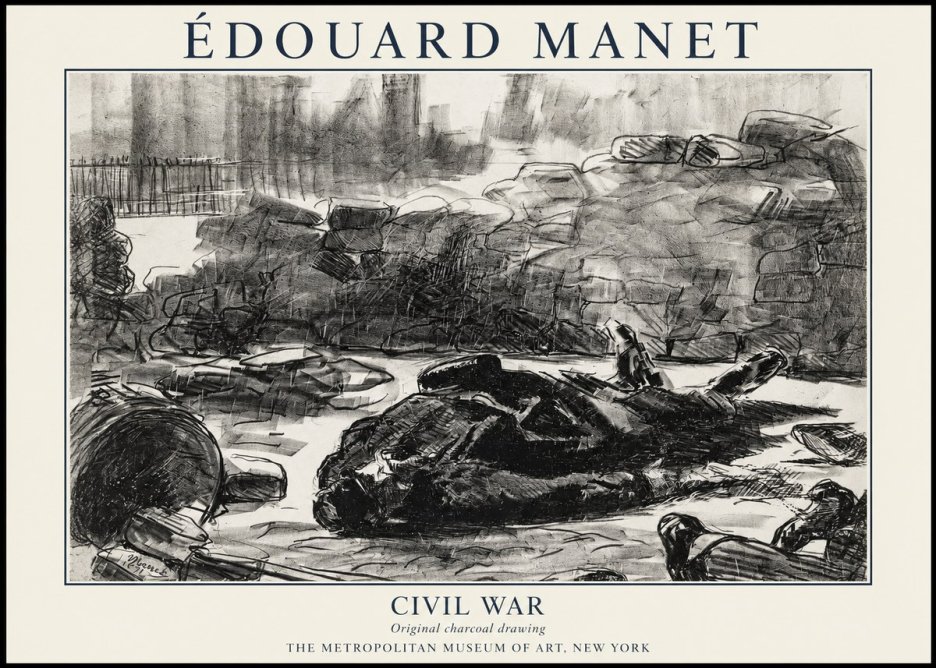Édouard Manet Civil War No6 - Poster