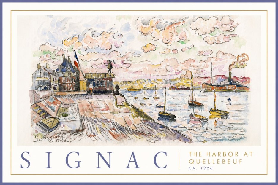 Signac The Harbor at Quellebeuf No6 - Poster