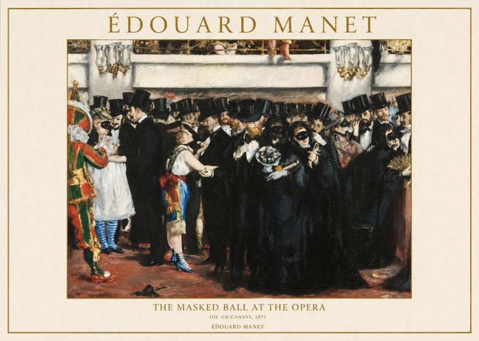 Édouard Manet The Masked Ball at the Opera No1 - Poster