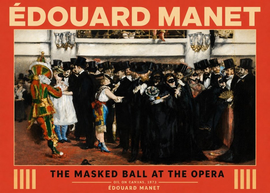 Édouard Manet The Masked Ball at the Opera No5 - Poster