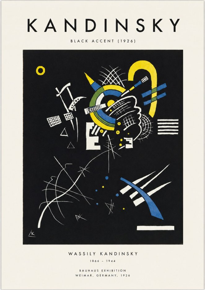 Kandinsky Black Accent (1926) No1 - Poster
