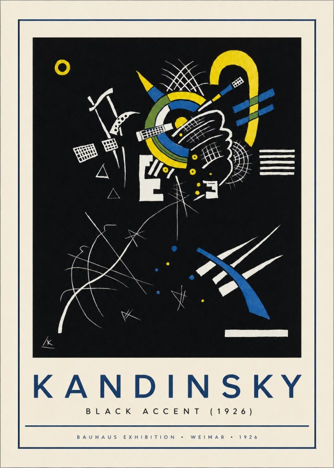 Kandinsky Black Accent (1926) No2 - Poster