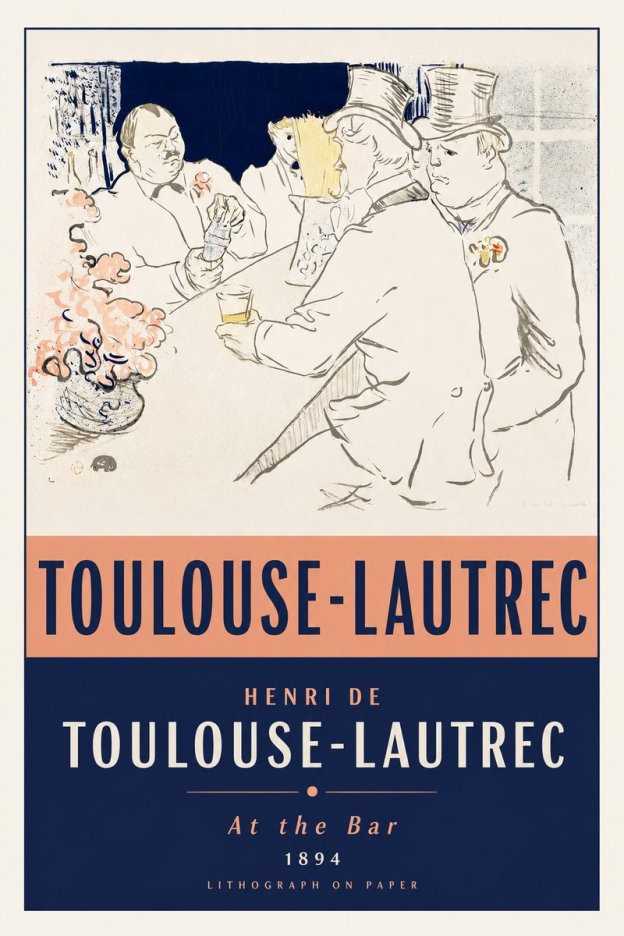 Toulouse-Lautrec At the Bar No2 - Poster