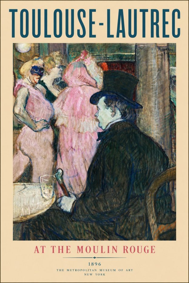 Toulouse-Lautrec At the Moulin Rouge VIII No2 - Poster