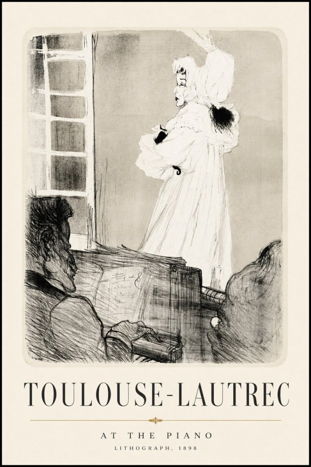 Toulouse-Lautrec At the Piano No6 - Poster