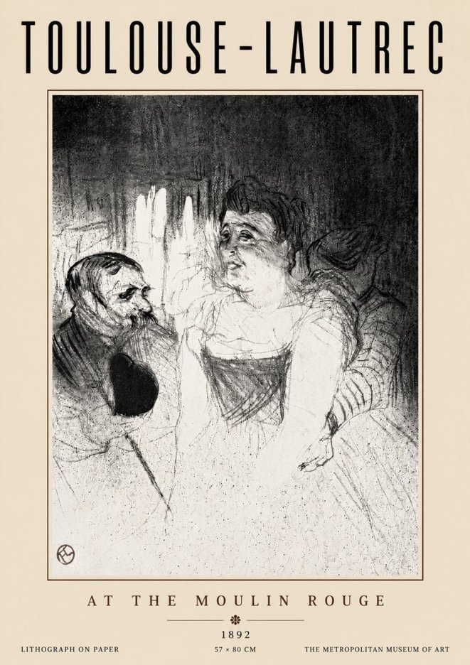 Toulouse-Lautrec At the Moulin Rouge XVII No5 - Poster