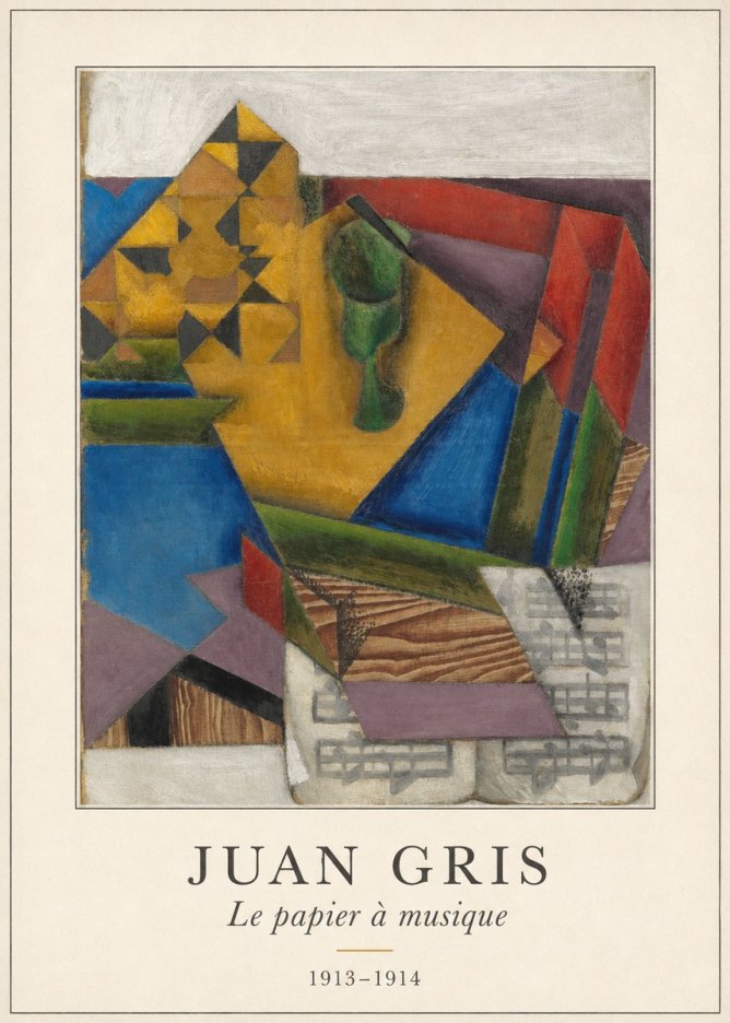 Juan Gris Le Papier À Musique No4 - Poster