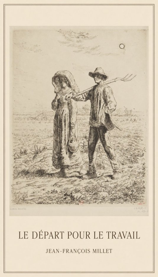 Jean-François Millet Le Départ Pour Le Travail II No1 - Poster