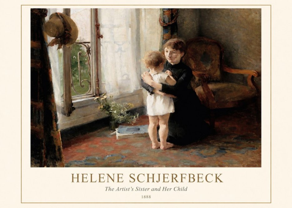 Helene Schjerfbeck The Artist's Sister and Her Child No1 - Poster