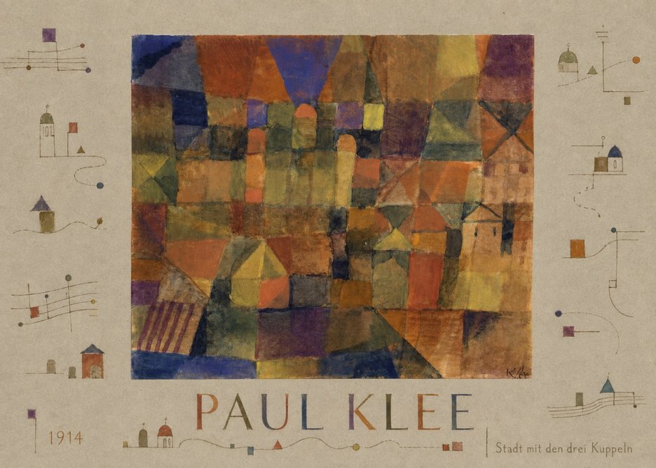 Paul Klee Stadt Mit Den Drei Kuppeln No4 - Poster