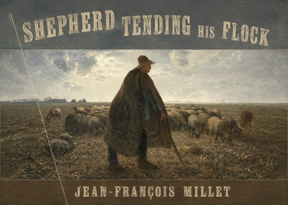 Jean-François Millet Shepherd Tending His Flock No6 - Poster