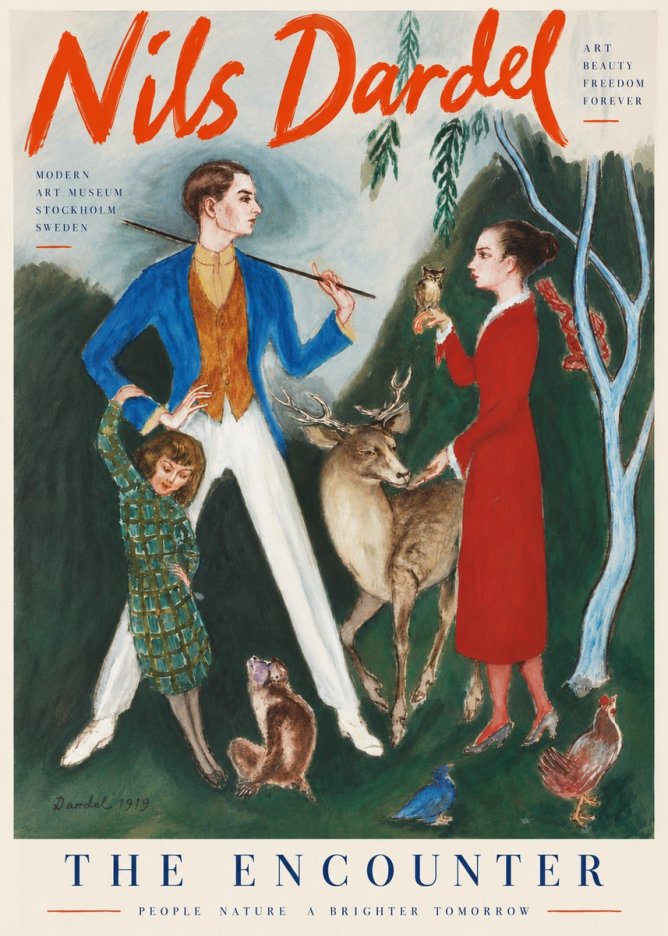 Nils Dardel The Encounter No6 - Poster