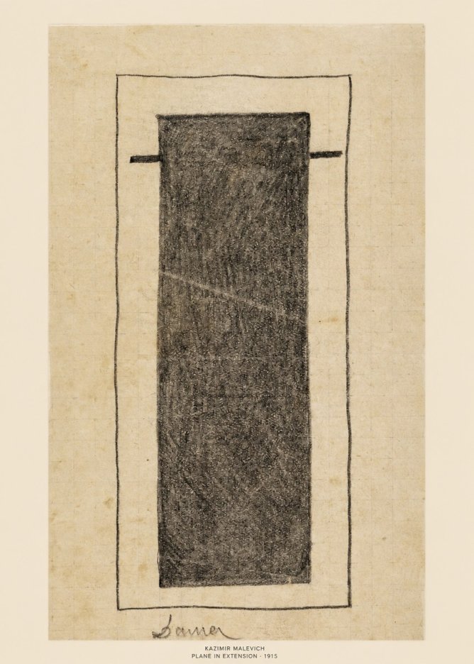 Kazimir Malevich Plane in Extension No5 - Poster