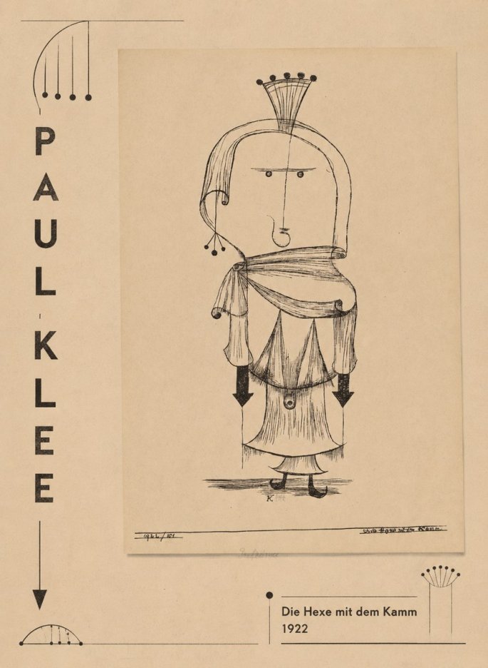 Paul Klee Die Hexe Mit Dem Kamm No2 - Poster