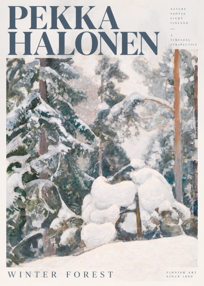 Pekka Halonen Winter Forest II No5 - Poster