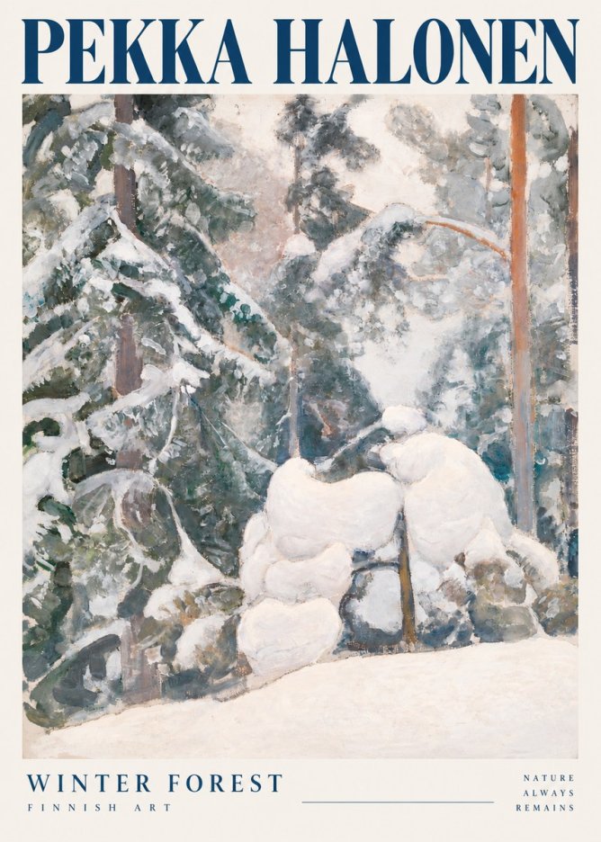 Pekka Halonen Winter Forest II No6 - Poster