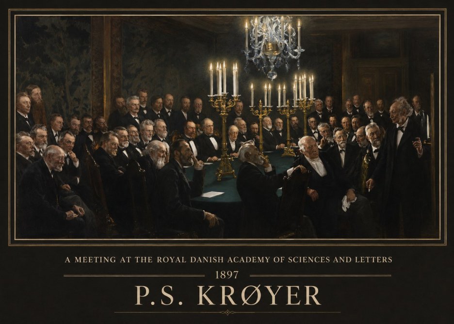 P.S. Krøyer A Meeting at the Royal Danish Academy of Sciences and Letters No1 - Poster