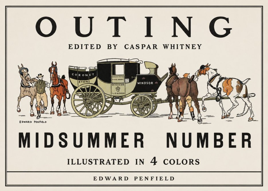 Edward Penfield Outing - Midsummer Number No1 - Poster