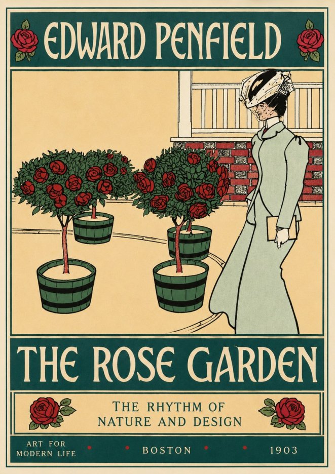 Edward Penfield The Rose Garden No3 - Poster