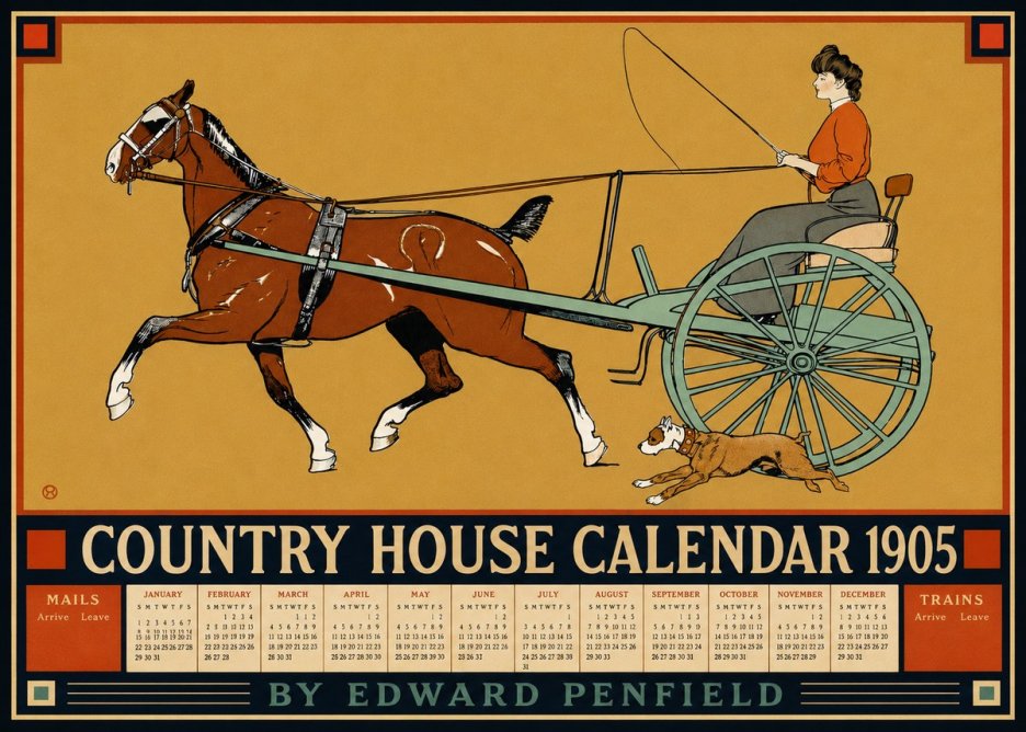 Edward Penfield Country House Calendar 1905 No4 - Poster