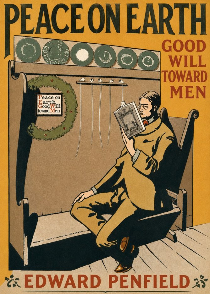 Edward Penfield Peace on Earth Good Will Toward Men No3 - Poster
