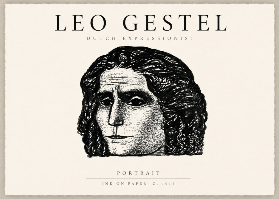 Leo Gestel Portrait No6 - Poster