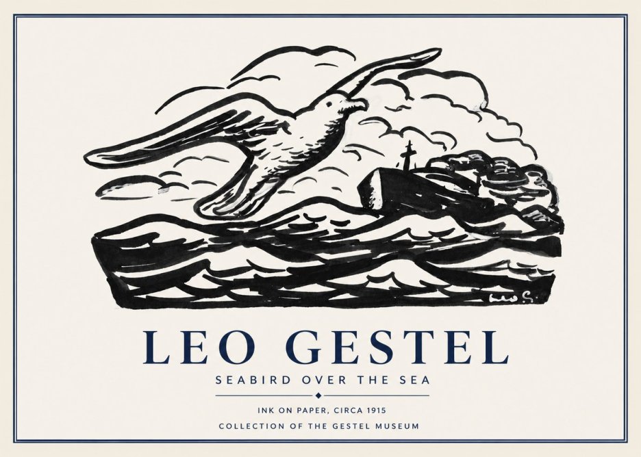 Leo Gestel Seabird over the Sea No2 - Poster