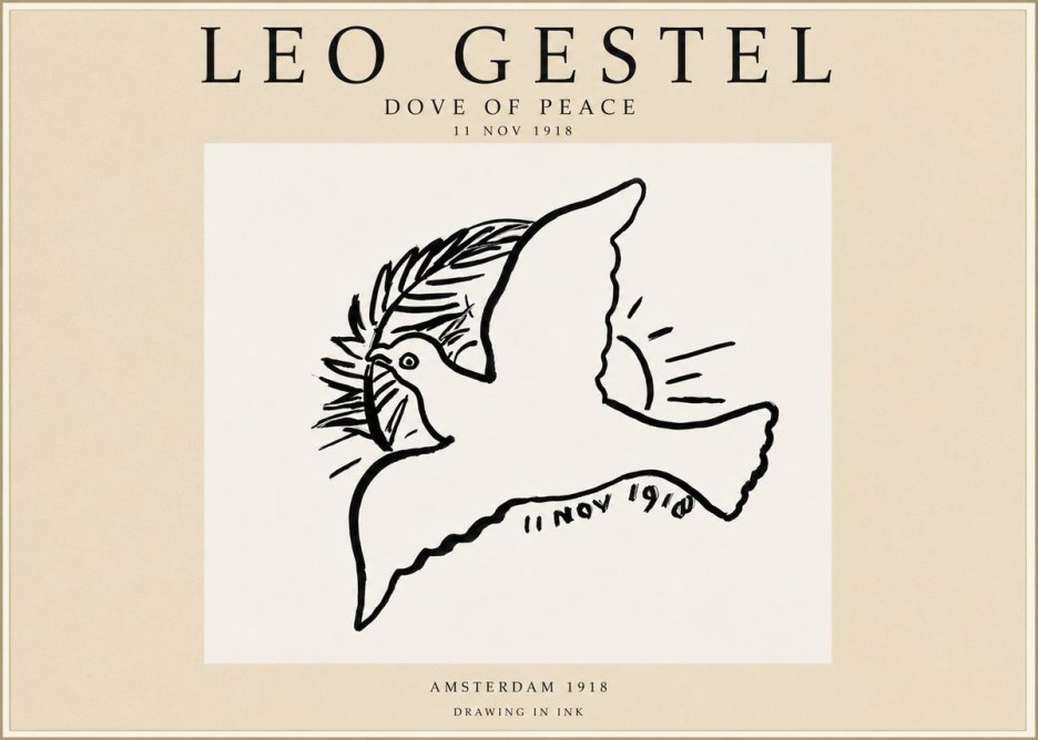 Leo Gestel Dove of Peace No3 - Poster