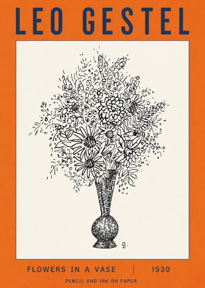 Leo Gestel Flowers in a Vase No2 - Poster