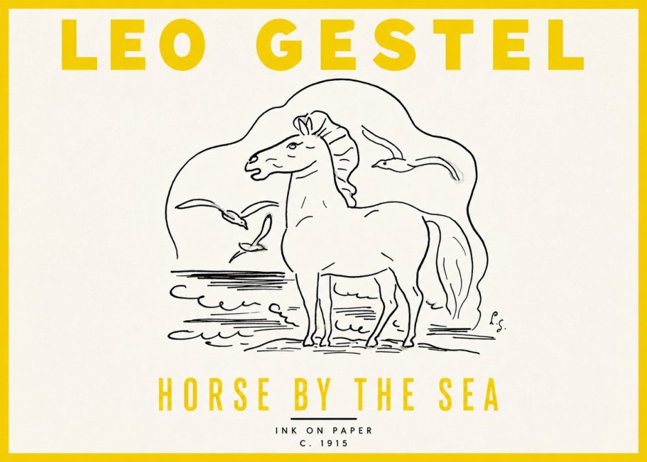 Leo Gestel Horse by the Sea No5 - Poster