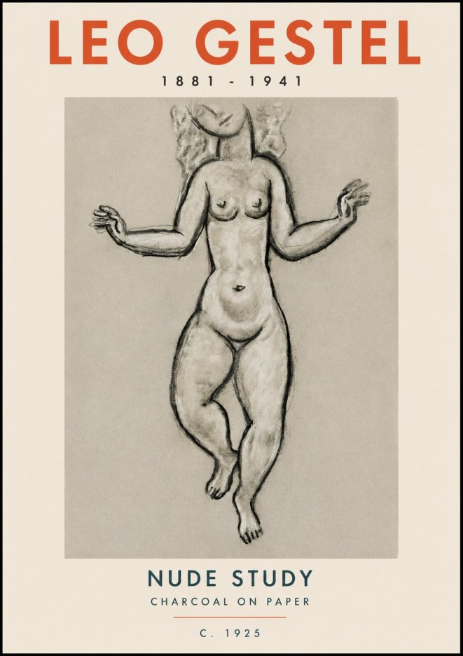Leo Gestel Nude Study No2 - Poster
