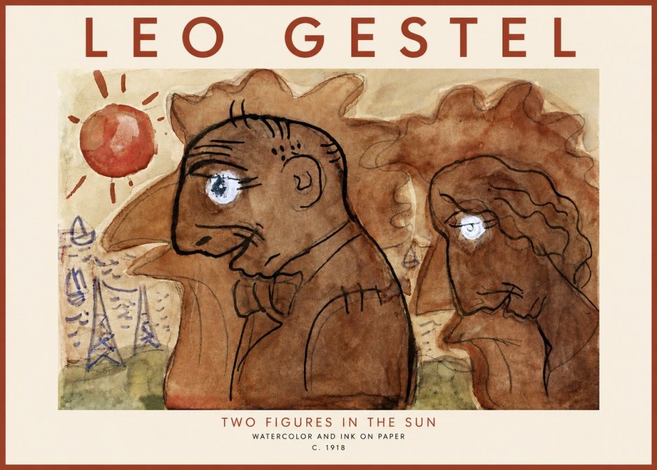 Leo Gestel Two Figures in the Sun No3 - Poster